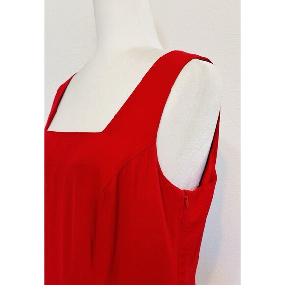 Joseph Ribkoff Women Size 12 Red Sheath Maxi Dress Designer Formal Old Money - Picture 5 of 12